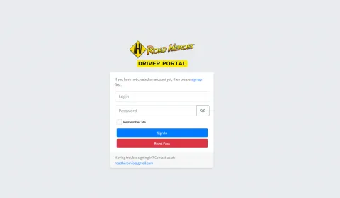 Login-Page-Driver-portal